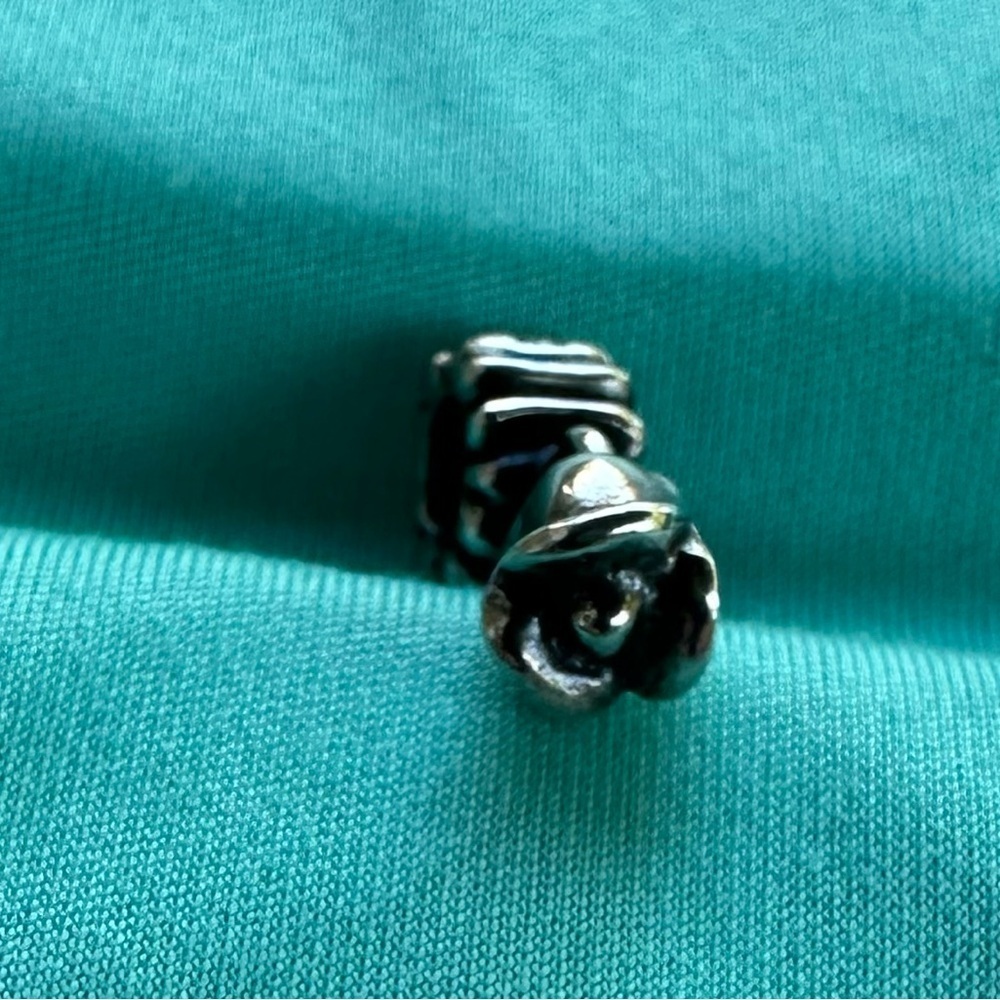 silver tulip charm dangle